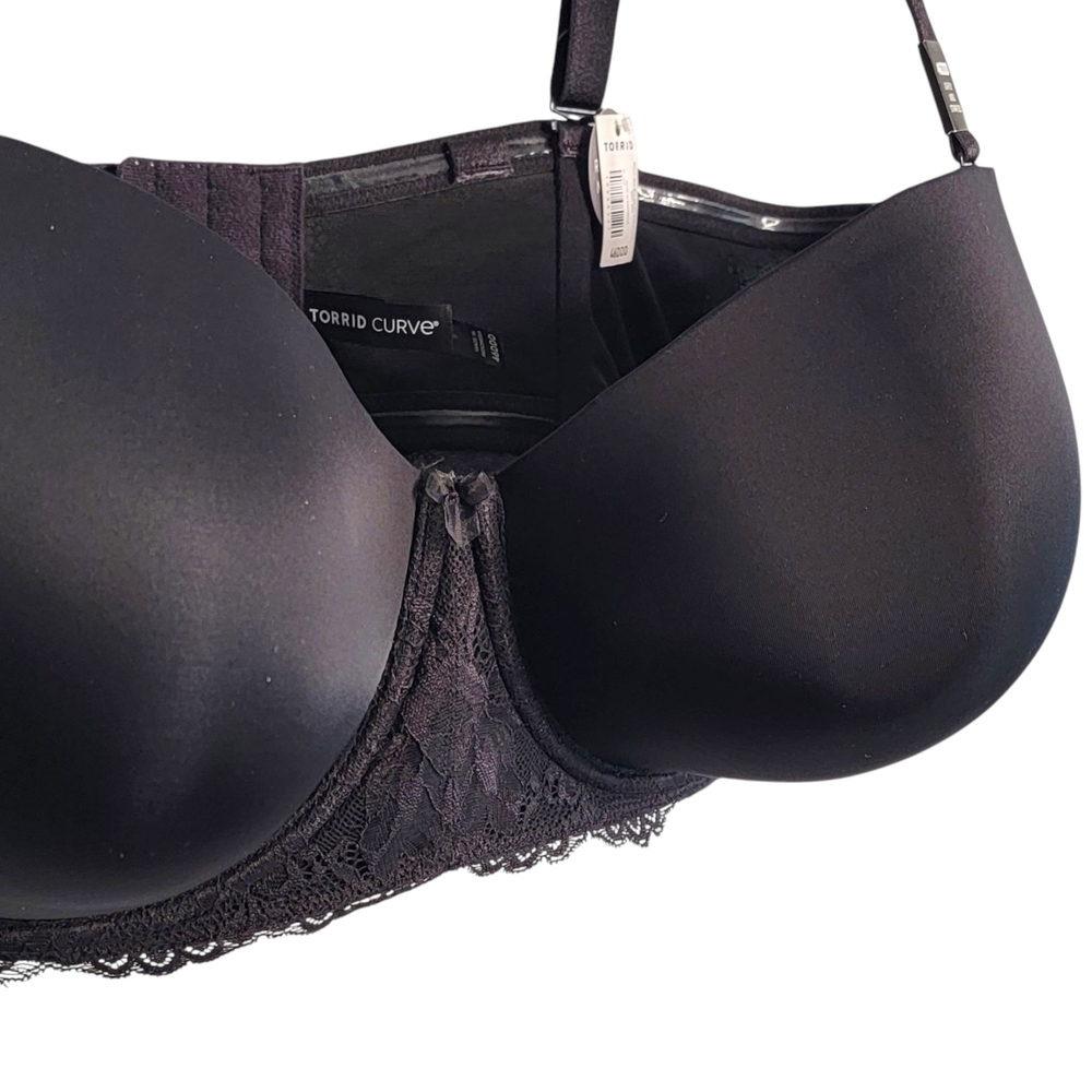 Torrid Curve Elegant Black Strapless Lightly Lined Bra 46DDD NWT - Picture 4 of 11
